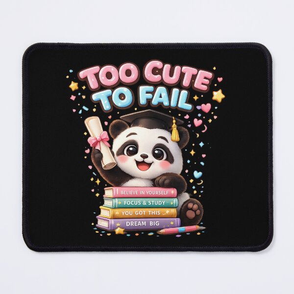 Item preview, Too Cute to Fail Panda Graduation – Kawaii Student Motivation Design designed and sold by MartBook.