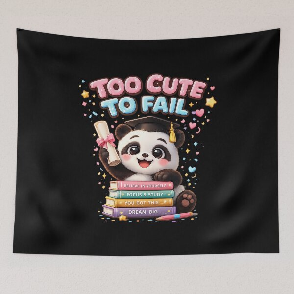 Item preview, Too Cute to Fail Panda Graduation – Kawaii Student Motivation Design designed and sold by MartBook.