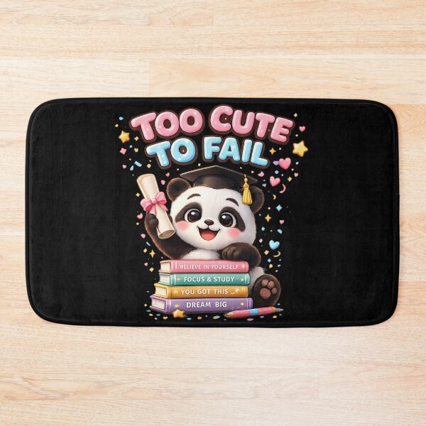 Item preview, Too Cute to Fail Panda Graduation – Kawaii Student Motivation Design designed and sold by MartBook.