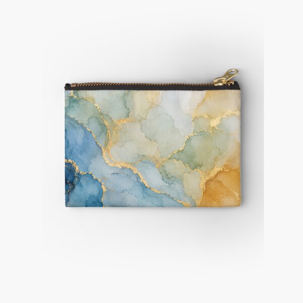 Item preview, Blue and Gold Marble Liquid Ink Flow designed and sold by Owcomm.