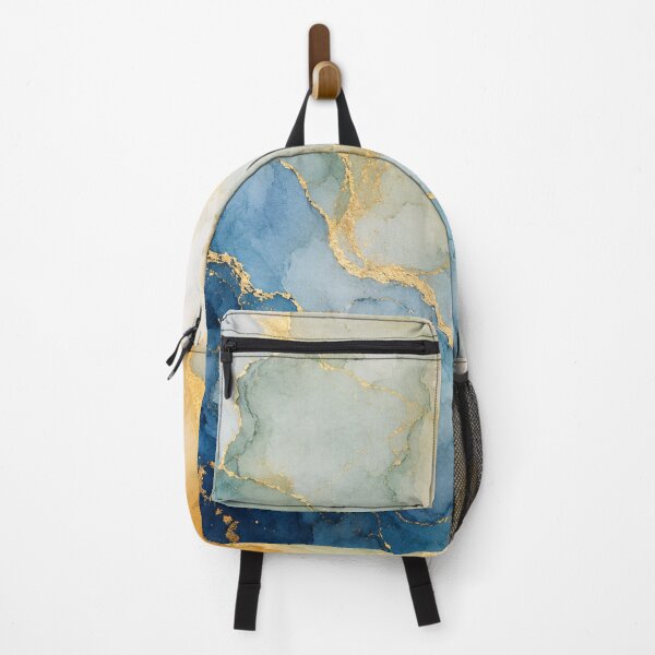 Item preview, Blue and Gold Marble Liquid Ink Flow designed and sold by Owcomm.