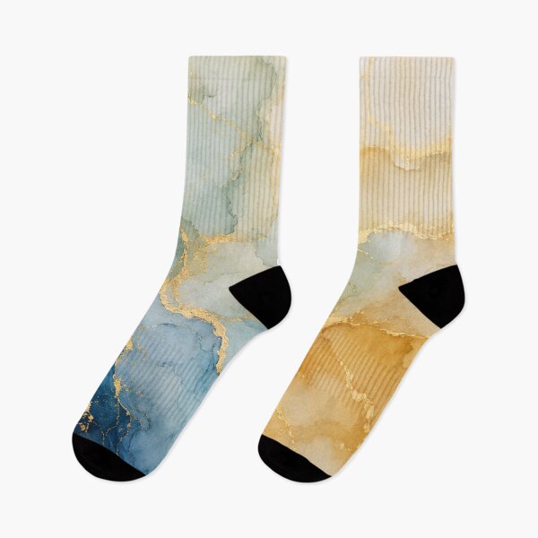 Item preview, Blue and Gold Marble Liquid Ink Flow designed and sold by Owcomm.