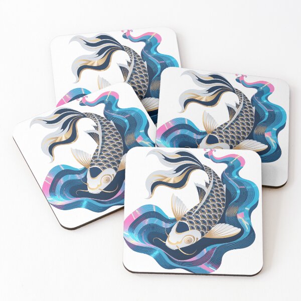 Item preview, Cyberpunk Koi Fish Neon Sticker designed and sold by inkfusionhub99.