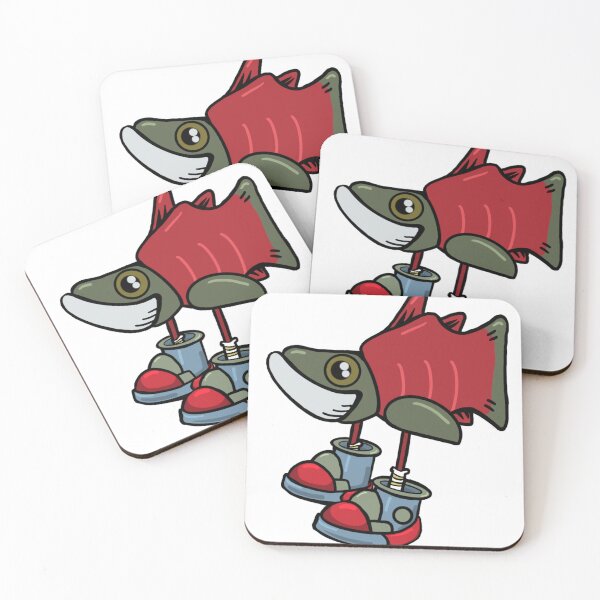 Item preview, Salmon in Sneakers designed and sold by Bibliodoodle.