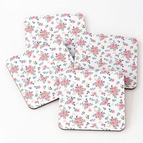 Item preview, Elegant Watercolor Pink Floral Pattern on Black Background | Seamless Botanical Flower Design designed and sold by abdallatigle.