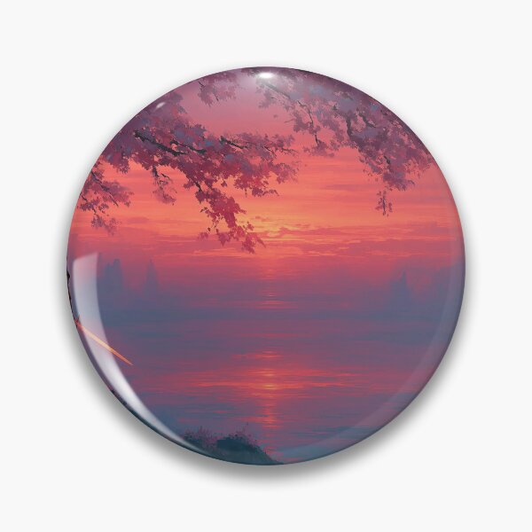 Item preview, Samurai Under Cherry Blossom at Crimson Sunset designed and sold by DukaveArt .