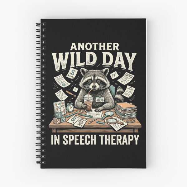 Item preview, Funny Raccoon Speech Therapy Wild Day In Therapy Office SLP Desk Life Chaotic Therapy Session Vintage Animal designed and sold by bilal sibgui.