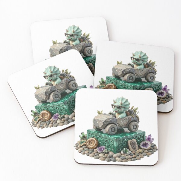 Item preview, Crystal Explorer Triceratops – Cute Dinosaur Fossil Adventure designed and sold by AbderraimArt.