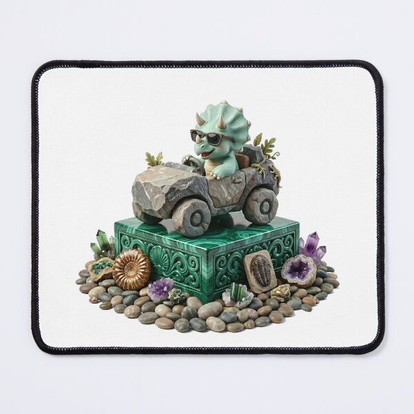 Item preview, Crystal Explorer Triceratops – Cute Dinosaur Fossil Adventure designed and sold by AbderraimArt.