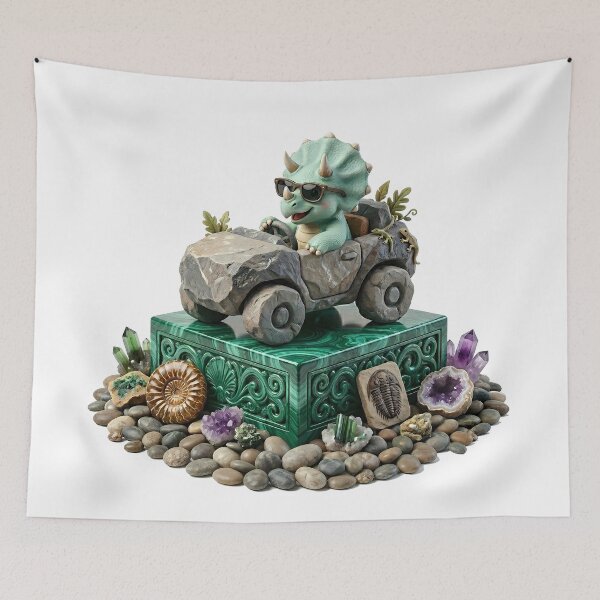 Item preview, Crystal Explorer Triceratops – Cute Dinosaur Fossil Adventure designed and sold by Abderraim.