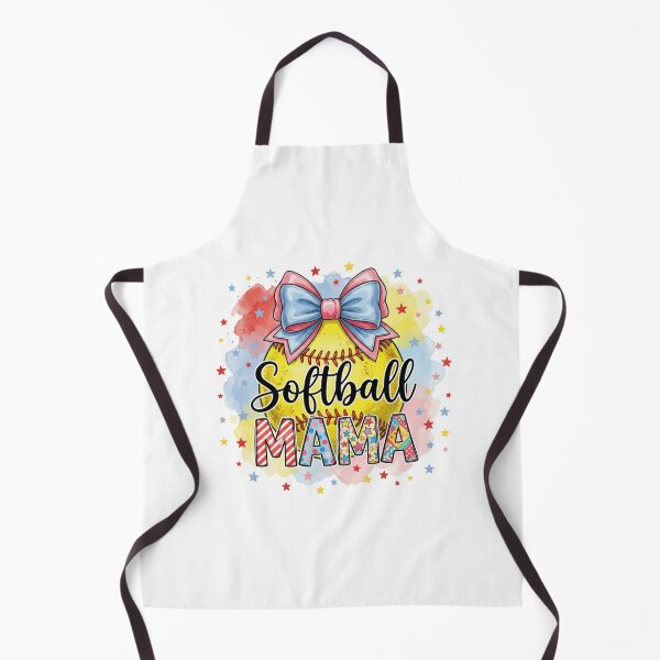 Item preview, Softball Bow Design – Cute Colorful Softball Girl Game Day Graphic designed and sold by DoodloraStudio.