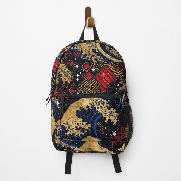Item preview, Golden Japanese Wave Pattern – Great Wave Inspired designed and sold by GuffyGlowVault.