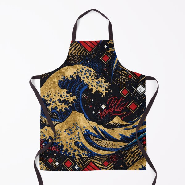 Item preview, Golden Japanese Wave Pattern – Great Wave Inspired designed and sold by GuffyGlowVault.