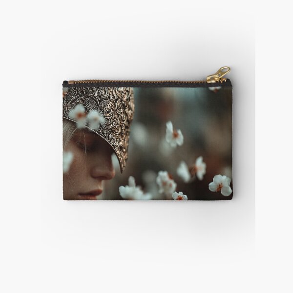 Item preview, Elven Warrior With Ornate Helmet Among Falling Blossoms designed and sold by DukaveArt .