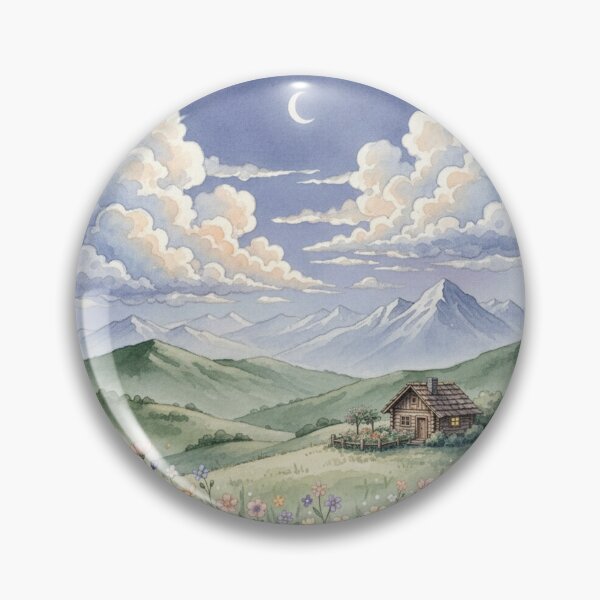 Item preview, Moonlit Hills designed and sold by digital.stickerperso.com.