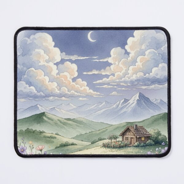 Item preview, Moonlit Hills designed and sold by digital.stickerperso.com.