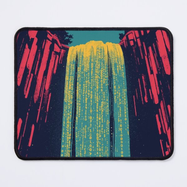 Item preview, Waterfall of Binary Code designed and sold by AbstractAnom.