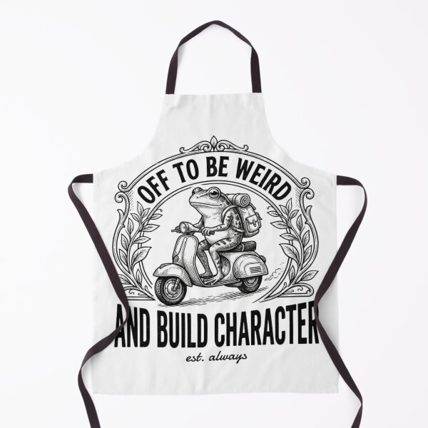 Item preview, Off To Be Weird And Build Character Frog Scooter Meme Animal designed and sold by bilal sibgui.