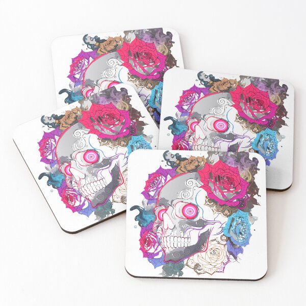 Item preview, Dark Floral Skull Luxury Art Design designed and sold by inkfusionhub99.