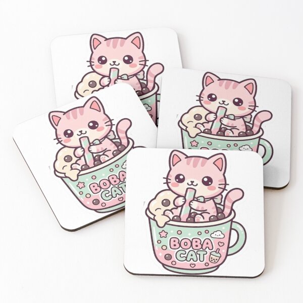Item preview, Boba Cat — Cute Kawaii Bubble Tea Kitten designed and sold by TheArtPoint.