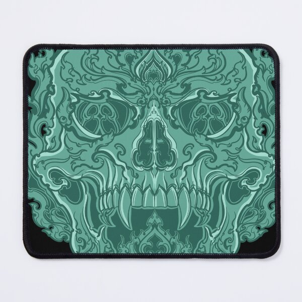 Item preview, Green skull designed and sold by TidalTattoo.