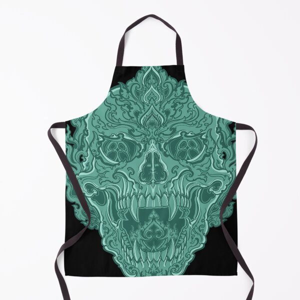 Item preview, Green skull designed and sold by TidalTattoo.