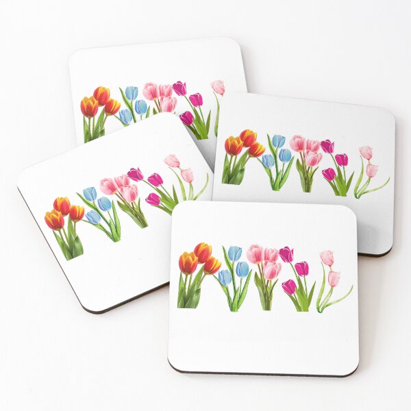 Item preview, Garden Pastel Tulips In A Straight Row designed and sold by Echo Aesthetics.