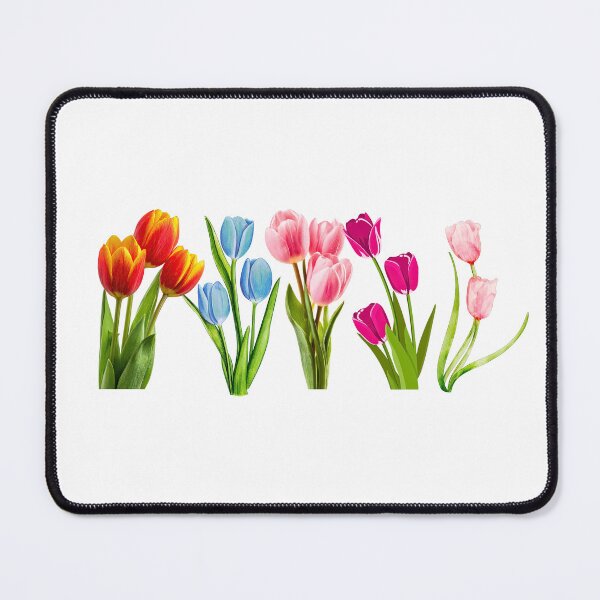 Item preview, Garden Pastel Tulips In A Straight Row designed and sold by Echo Aesthetics.