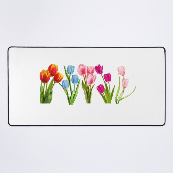 Item preview, Garden Pastel Tulips In A Straight Row designed and sold by Echo Aesthetics.