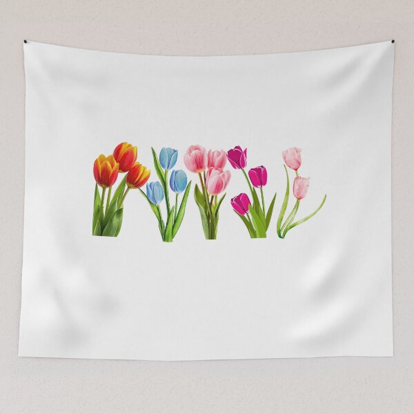 Item preview, Garden Pastel Tulips In A Straight Row designed and sold by Echo Aesthetics.