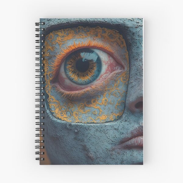 Item preview, Square Blue Eye Watching Portrait  designed and sold by UrbanTempleArt.