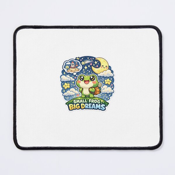 Item preview, Cute Kawaii Frog Big Dreams Sticker designed and sold by Cozy404Lab.