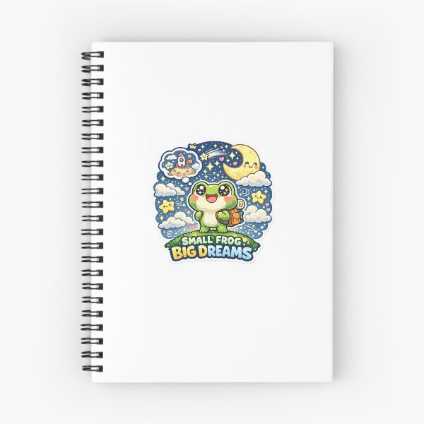 Item preview, Cute Kawaii Frog Big Dreams Sticker designed and sold by Cozy404Lab.
