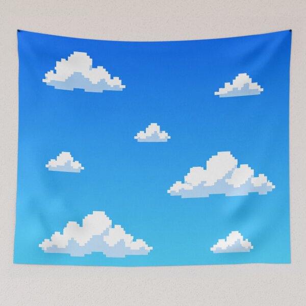 Item preview, Pixel Art Clouds Blue Sky designed and sold by Owcomm.