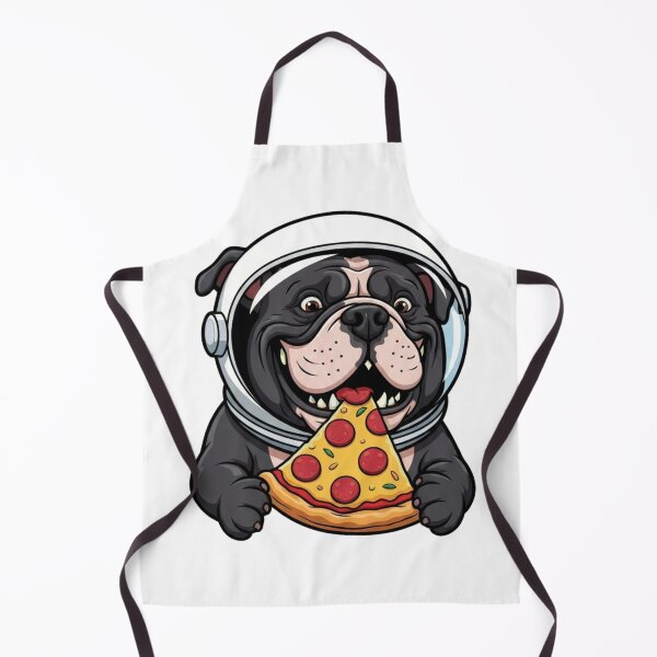 Item preview, Funny Bulldog Astronaut Eating Space Pizza Cartoon designed and sold by M.Store.