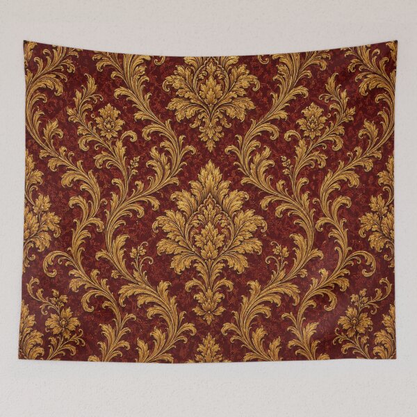 Item preview, Elegant Gold Damask Scrollwork Pattern designed and sold by Owcomm.