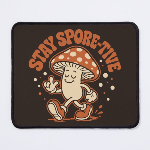 Item preview, Stay Spore-Tive Funny Mushroom Retro designed and sold by CamaleonDesigns.