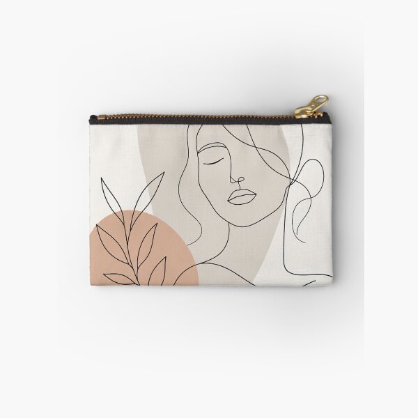 Item preview, Minimalist Line Art Portrait with Botanical Element designed and sold by Owcomm.