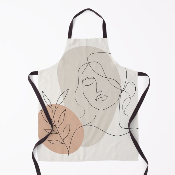 Item preview, Minimalist Line Art Portrait with Botanical Element designed and sold by Owcomm.