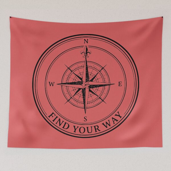 Item preview, Vintage Compass Find Your Way Retro Wanderlust Art designed and sold by Nikola Dio.