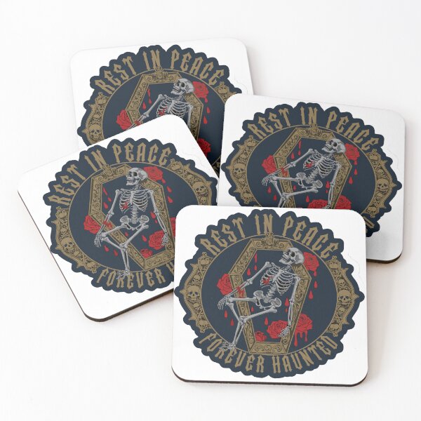 Item preview, Dark Circular Skeleton Coffin Sticker designed and sold by inkfusionhub99.