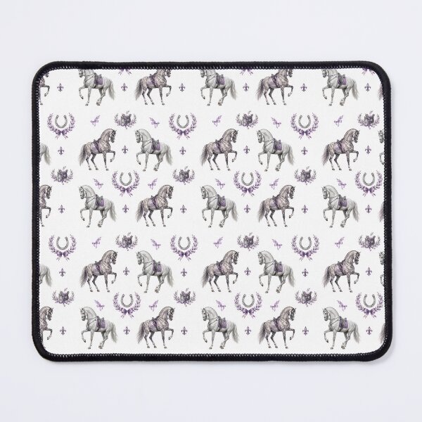 Item preview, Elegant Purple Dressage Horse Watercolor Equestrian Design designed and sold by Silver Calico Studio.