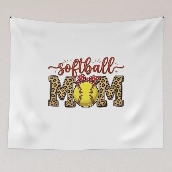Item preview, Softball Bow Design – Cute Colorful Softball Girl Game Day Graphic designed and sold by DoodloraStudio.