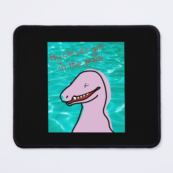 Item preview, Kawaii Clever Girl in the Pool Cute Pink Dinosaur designed and sold by JOCSTOCK.
