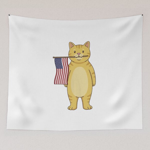 Item preview, Cat Pride USA – Cute American Flag Cat Patriotic Pride Design for Independence Day and National Celebrations designed and sold by Trendesigne.