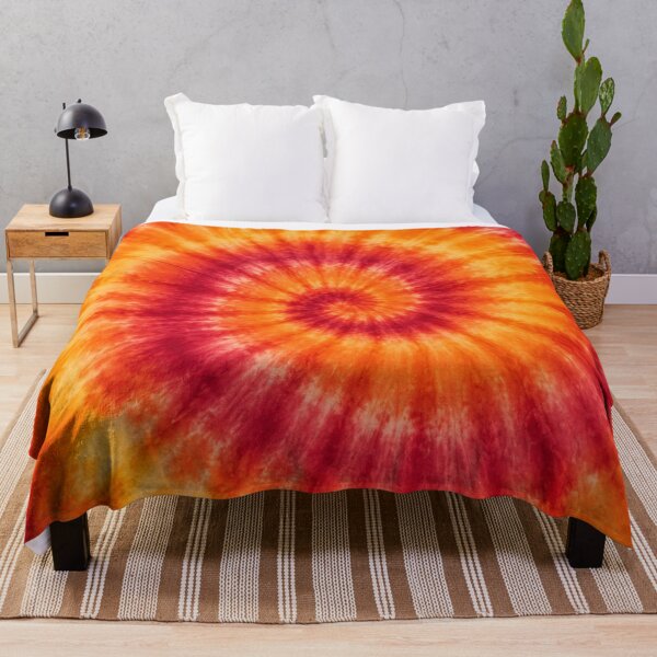 Item preview, Fiery Orange and Crimson Spiral Tie Dye Pattern designed and sold by Owcomm.