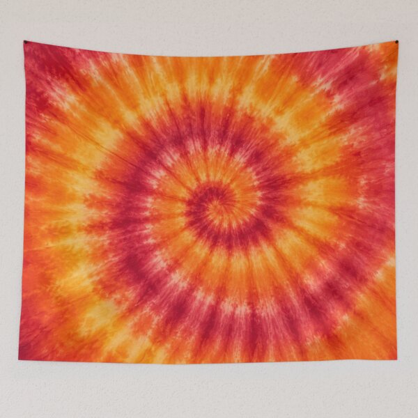 Item preview, Fiery Orange and Crimson Spiral Tie Dye Pattern designed and sold by Owcomm.