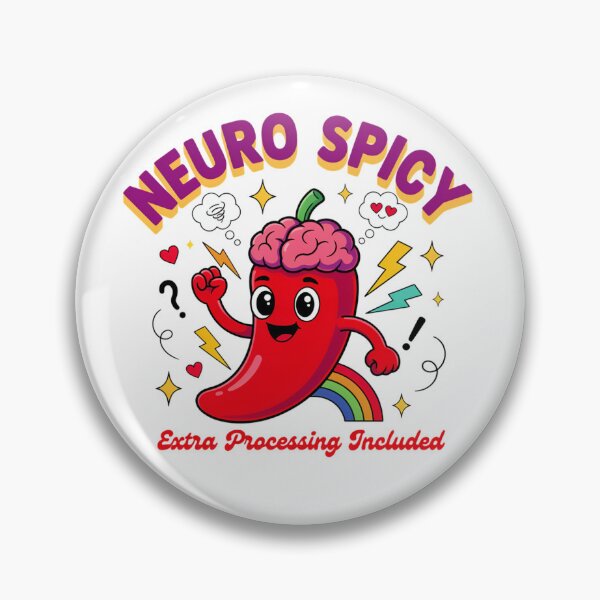 Item preview, Neuro Spicy Extra Processing Included – Funny ADHD Neurodivergent Chili Brain designed and sold by ArcticFoxStudio.