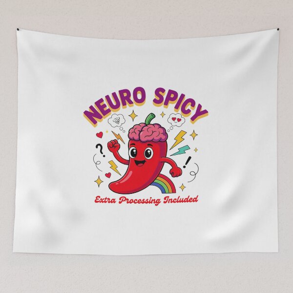 Item preview, Neuro Spicy Extra Processing Included – Funny ADHD Neurodivergent Chili Brain designed and sold by ArcticFoxStudio.