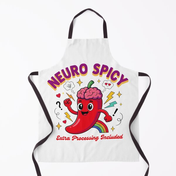 Item preview, Neuro Spicy Extra Processing Included – Funny ADHD Neurodivergent Chili Brain designed and sold by ArcticFoxStudio.